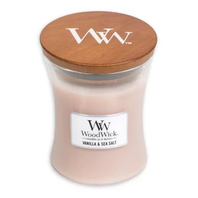 WoodWick® Vanilla & Sea Salt Medium Hourglass Jar Candle | Bed Bath & Beyond