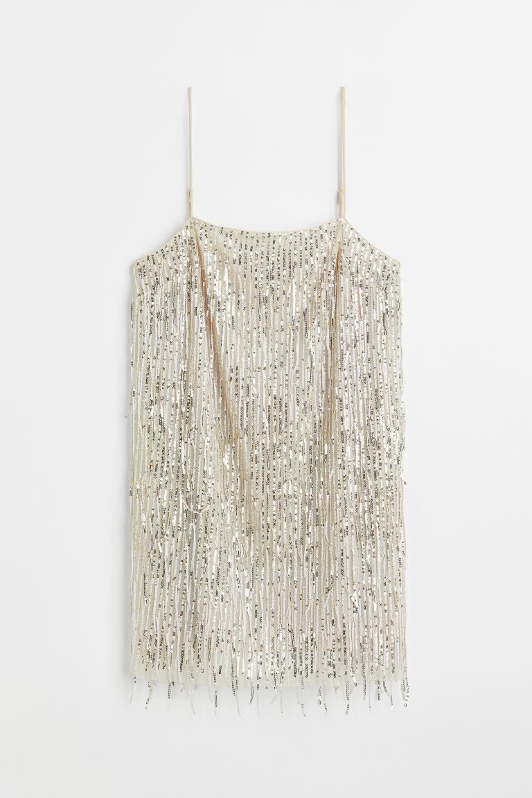 Sequined Dress with Fringe Hem | H&M (US + CA)