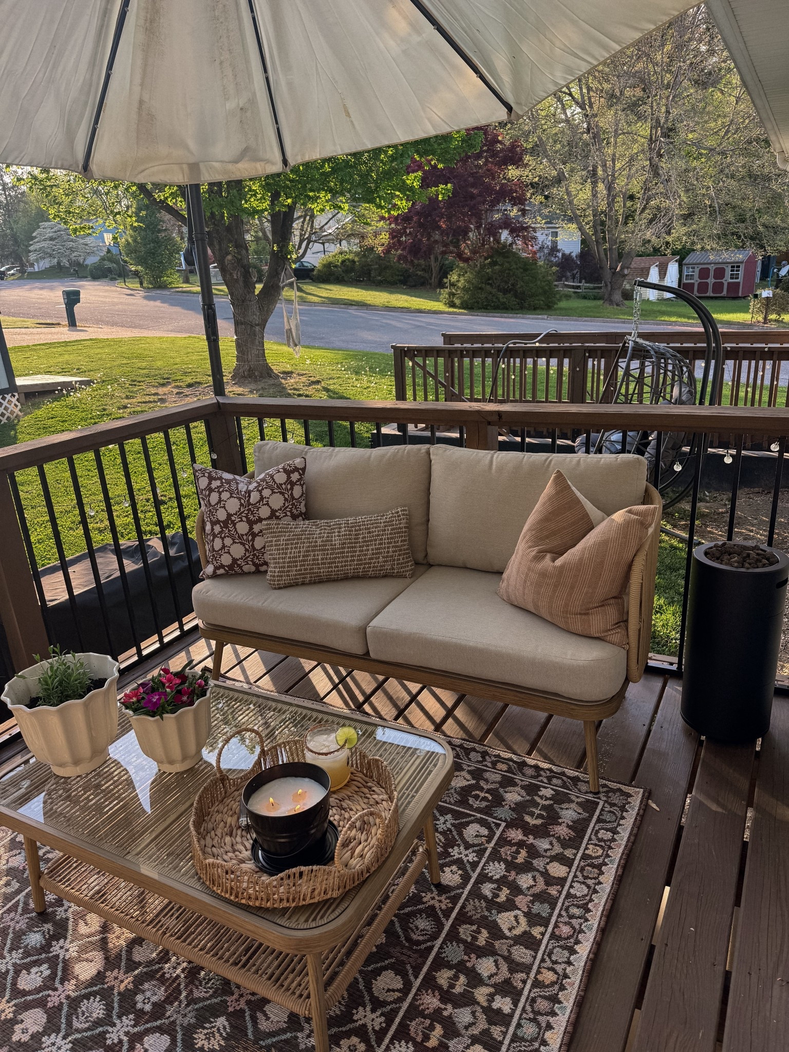 deck refresh, deck decor, patio decor, patio, spring, outside, spring deck, spring patio, outside, summer