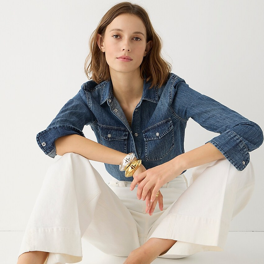 Slim-fit chambray shirt | J. Crew US