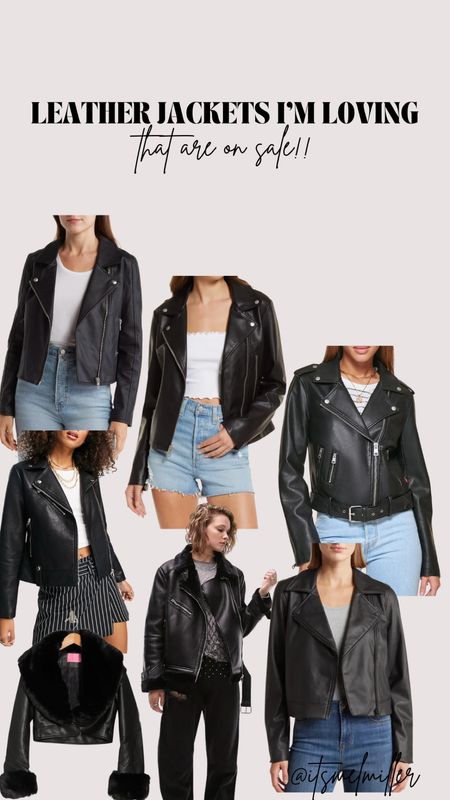 Leather jackets on sale! I bought the Levi’s one in the middle 🤍