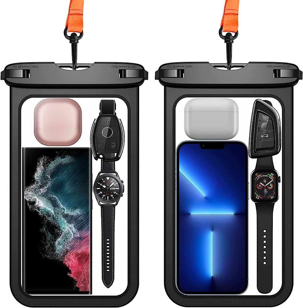 Temdan [2 Pcs] [Up to 10"] Large Waterproof Phone Pouch/Case, IPX8 Universal Waterproof Cell Phon... | Amazon (US)