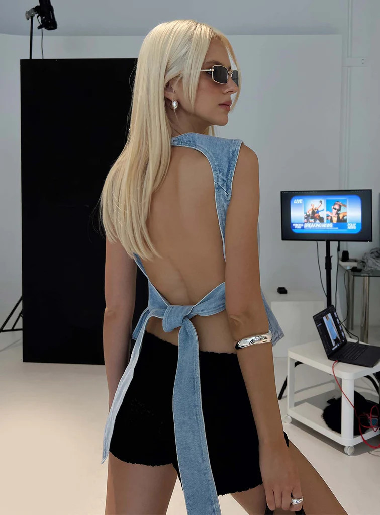 Countryside Top Classic Denim | Princess Polly US