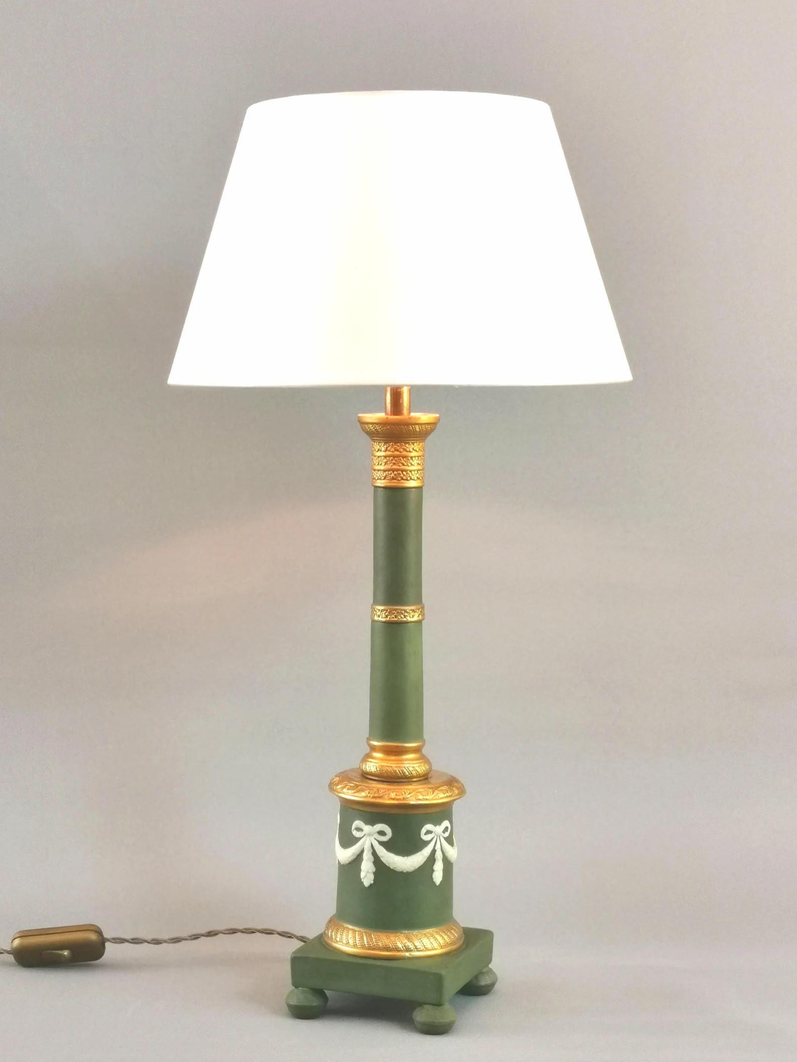 Italian Vintage Porcelain Table Lamp With Relief Garlands - Etsy | Etsy (US)