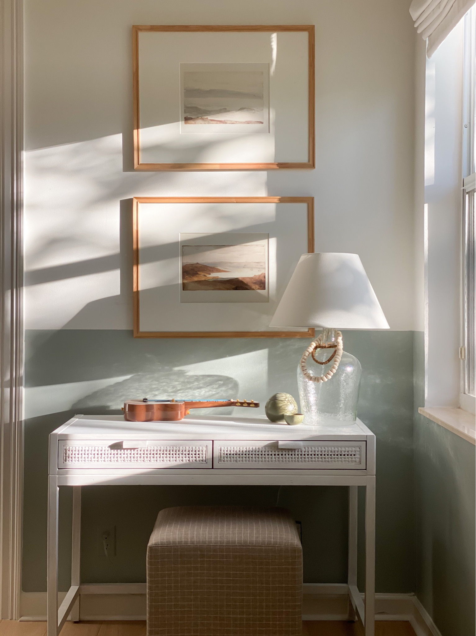 Kids room decor, coastal bedroom decor, desk, coastal art