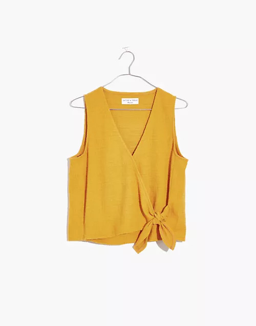 Texture & Thread Wrap-Tie Tank Top | Madewell