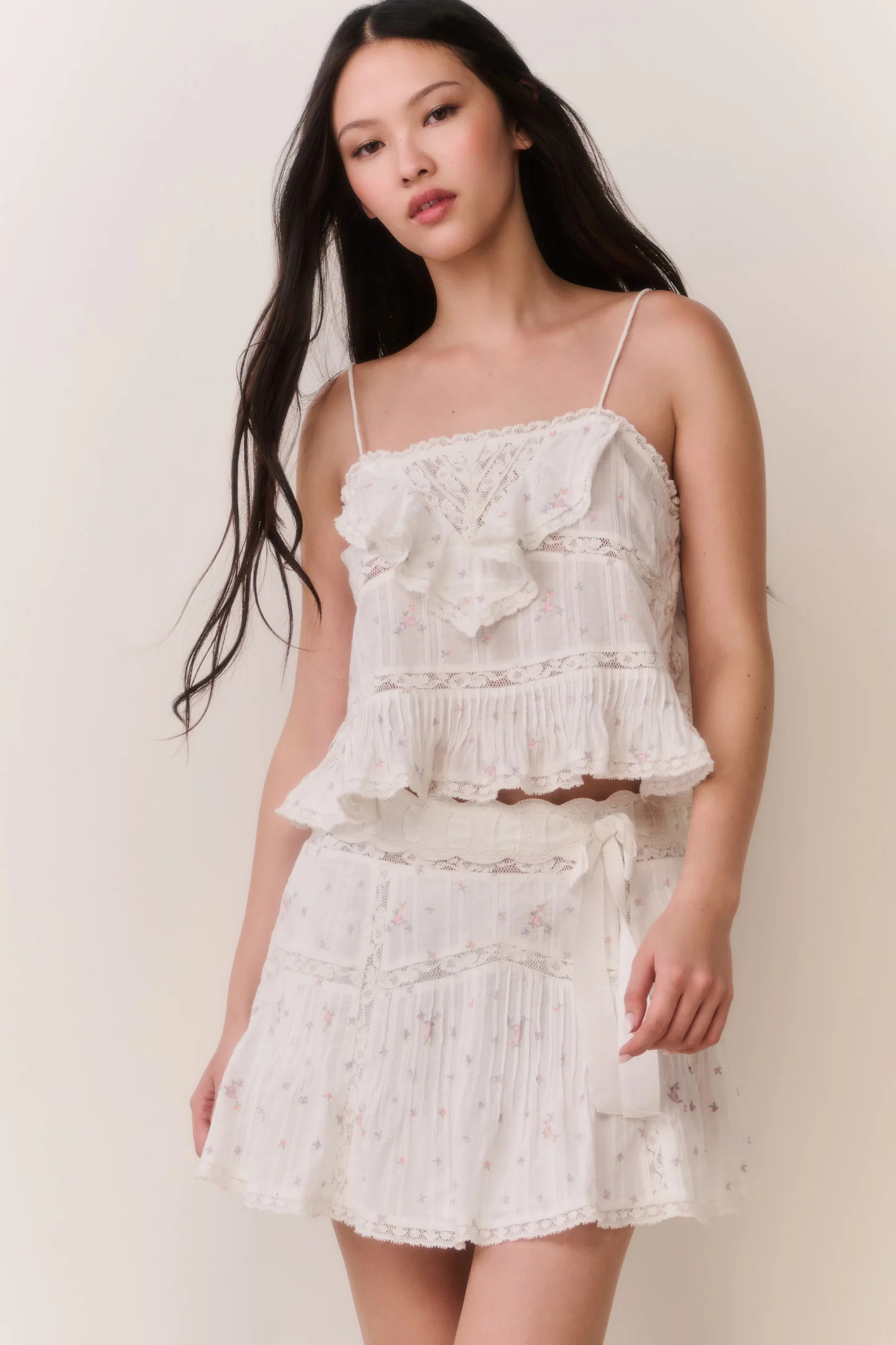 Ondeline Floral Embroidered Cotton Top | LoveShackFancy