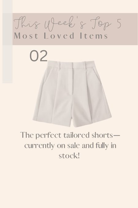 Capsule wardrobe; tailored shorts 

#LTKunder100 #LTKstyletip #LTKunder50