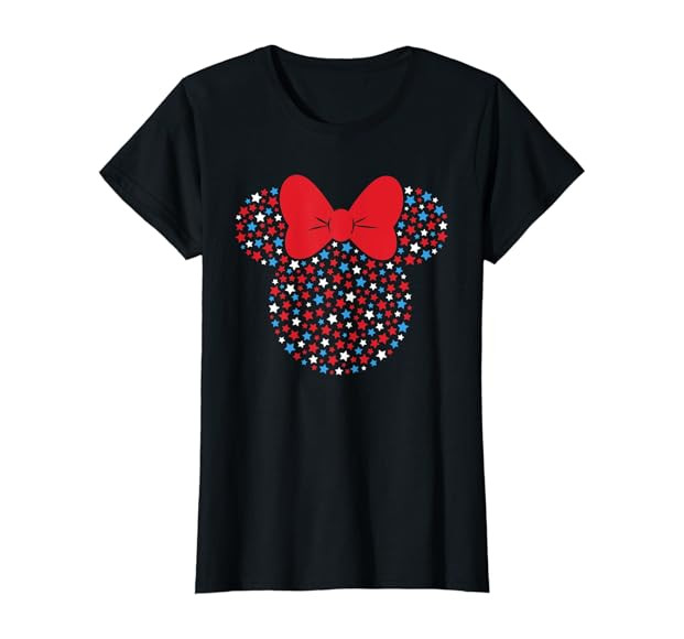 Disney Minnie Mouse Red White Blue Stars 4th of July T-Shirt | Amazon (US)
