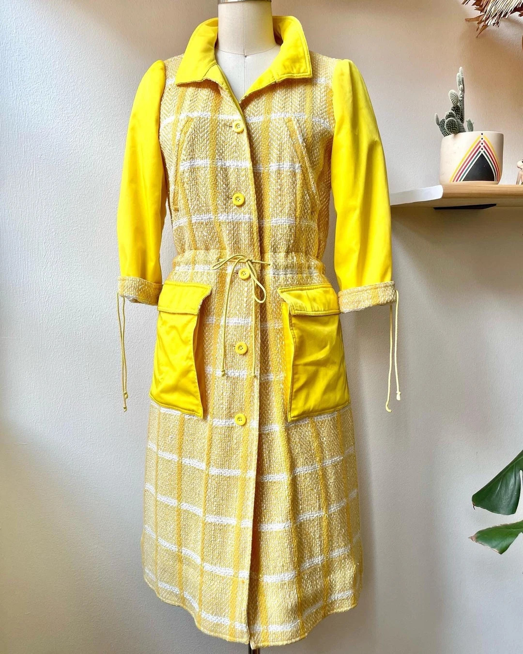 Rare vintage numbered courreges paris yellow tweed parka and skirt ensemble | Etsy (US)