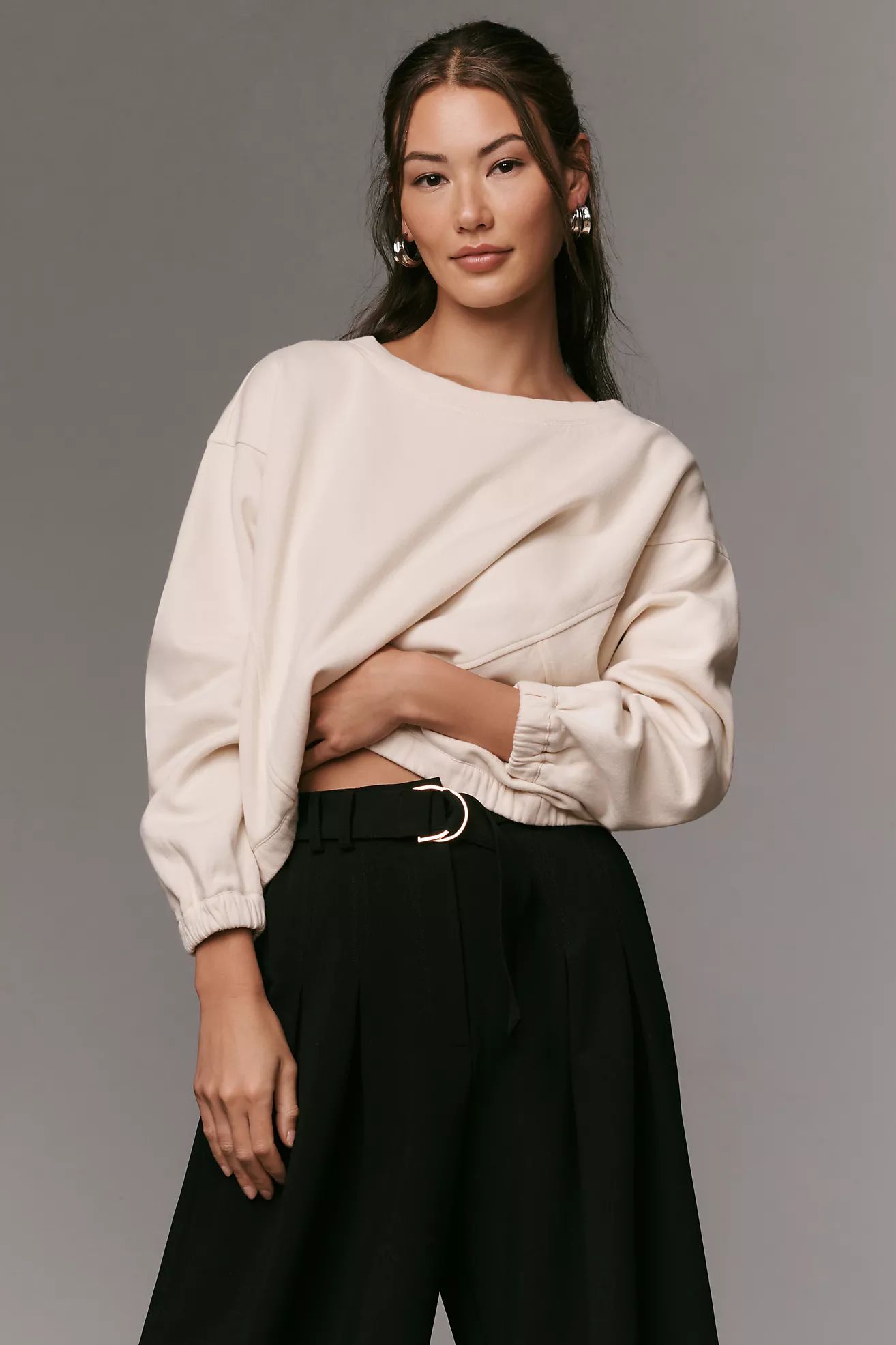 By Anthropologie Boxy Cropped Pullover | Anthropologie (US)