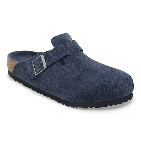 Boston Soft Footbed Suede Leather New Navy Tonal | BIRKENSTOCK | Birkenstock USA