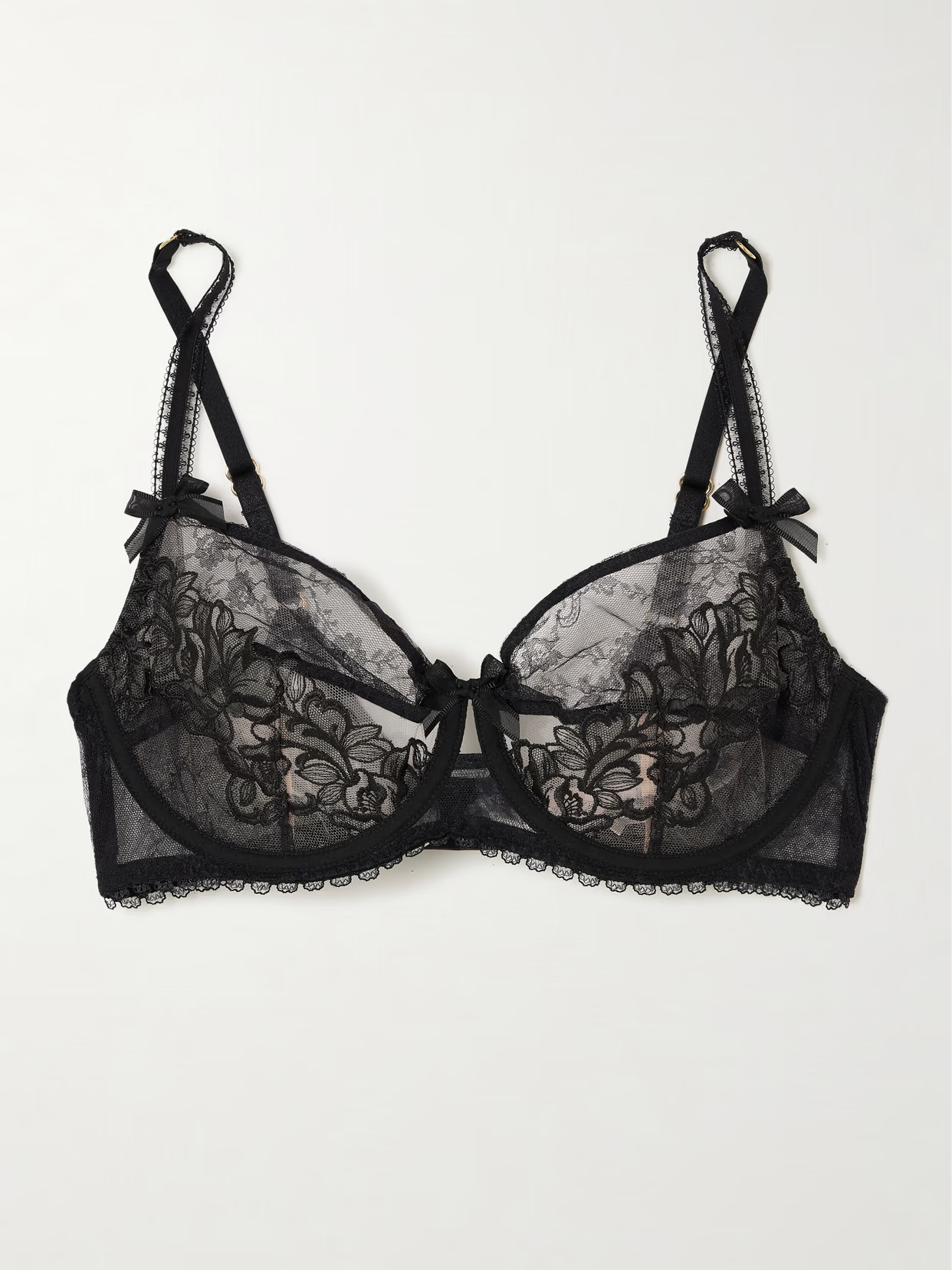 Agent Provocateur - Violah Tulle And Lace Underwired Soft-cup Bra - Black | NET-A-PORTER (US)