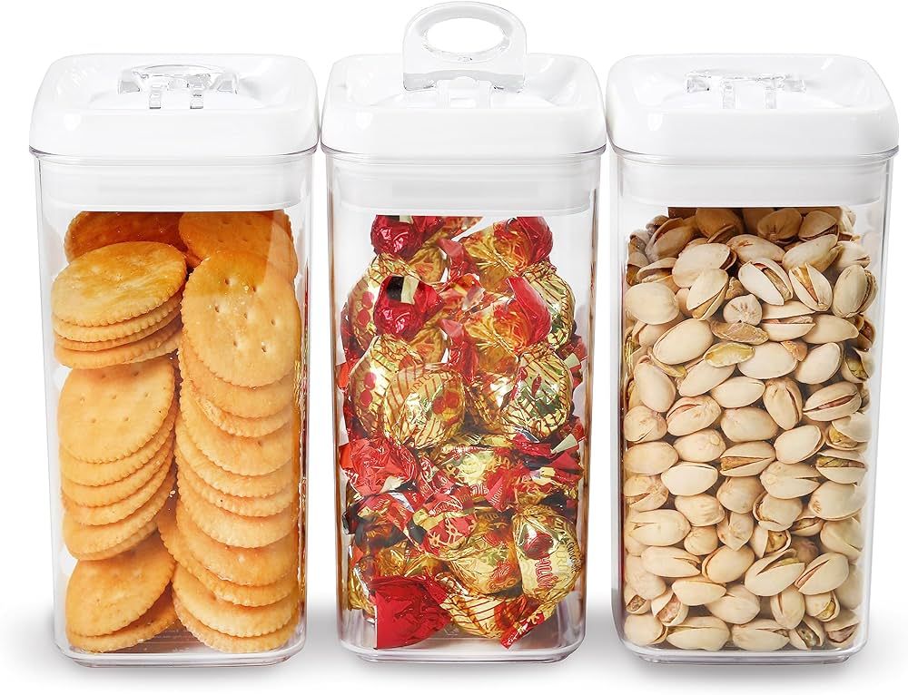 Felli Flip Tite Airtight Food Storage Container with Lid 4” Regular-L Lock Top Stackable Acryli... | Amazon (US)