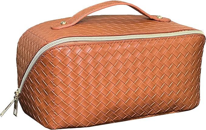 SLIFOUE Large-Capacity Travel Cosmetic Bag,Peachloft Cosmetic Bag,Waterproof Portable PU Leather ... | Amazon (US)