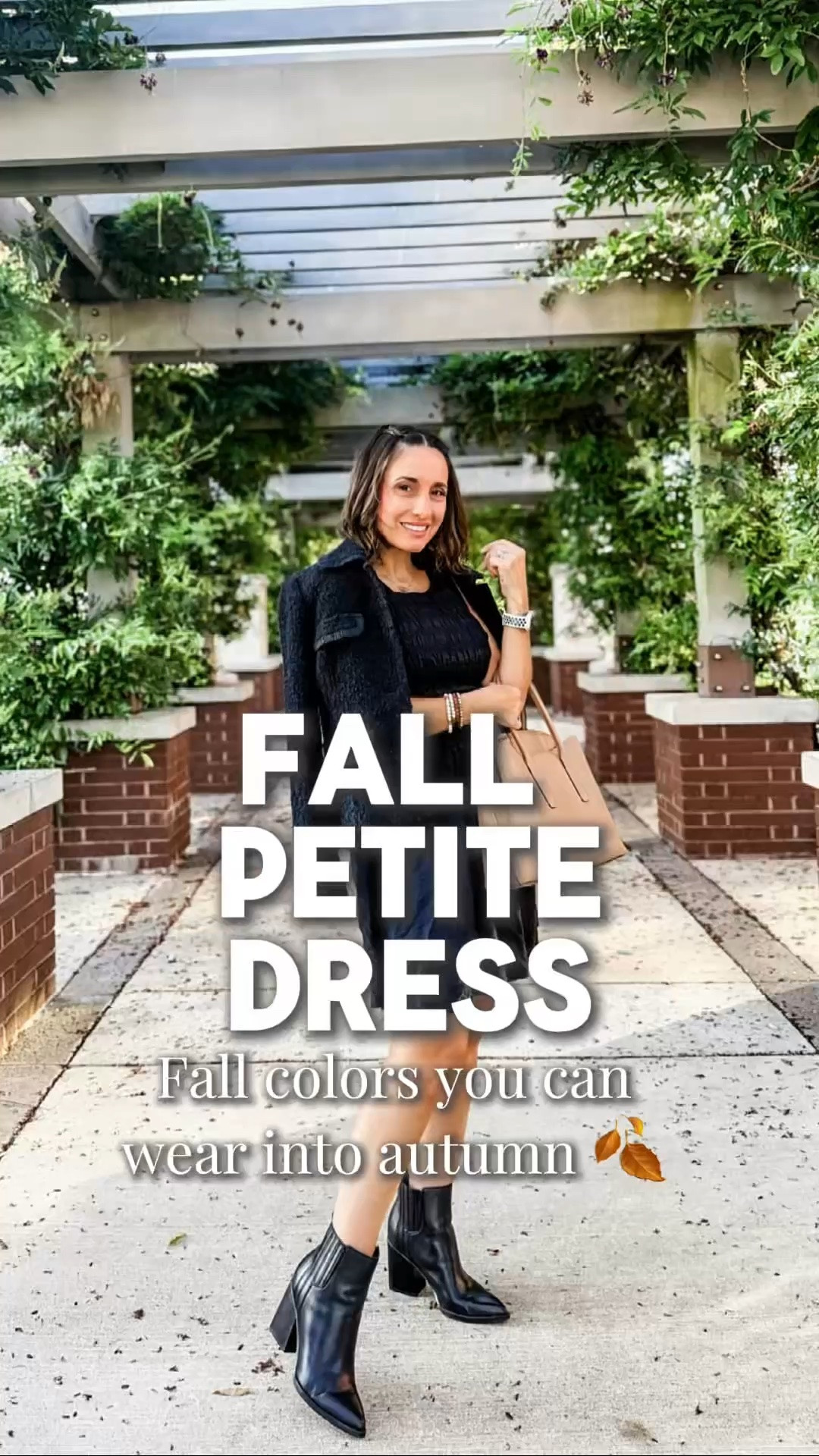 A little black dress that’s doing the work for me. 🖤

This Target A New Day smocked mini A-line dress is petite approved and such an easy piece for transitioning from summer into fall. The smocked bodice gives it a little shape, it has POCKETS (always a win), and the mini length works especially well on my 5’0 frame.

I added a Chanel-inspired jacket for a little structure, my pointy-toe Mark Fisher booties to help elongate the legs, and my Kate Spade taupe bag to keep the look from feeling too dark.

And because it’s on sale right now… 👀

It also comes in maroon polka dot and white/maroon stripe if black isn’t your thing.

I’m 5’0, wearing an XS.

🖤 Petite approved
🖤 Pockets
🖤 Easy summer-to-fall transition piece
🖤 Pointy-toe boots = longer-looking legs

Linked on LTK! ♥️

#LTKOver40 #LTKPetite #LTKSeasonal