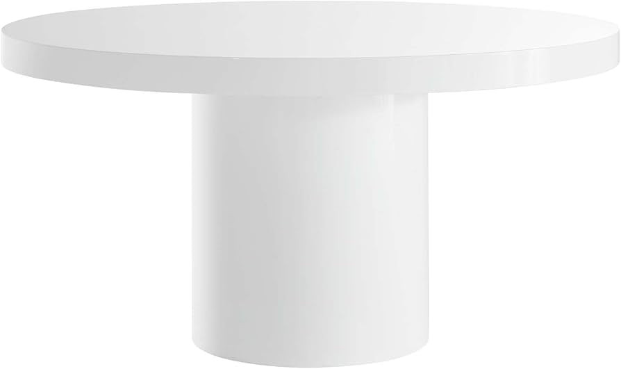 Modway EEI-4910-WHI Gratify 60" Round Dining Table, White | Amazon (US)