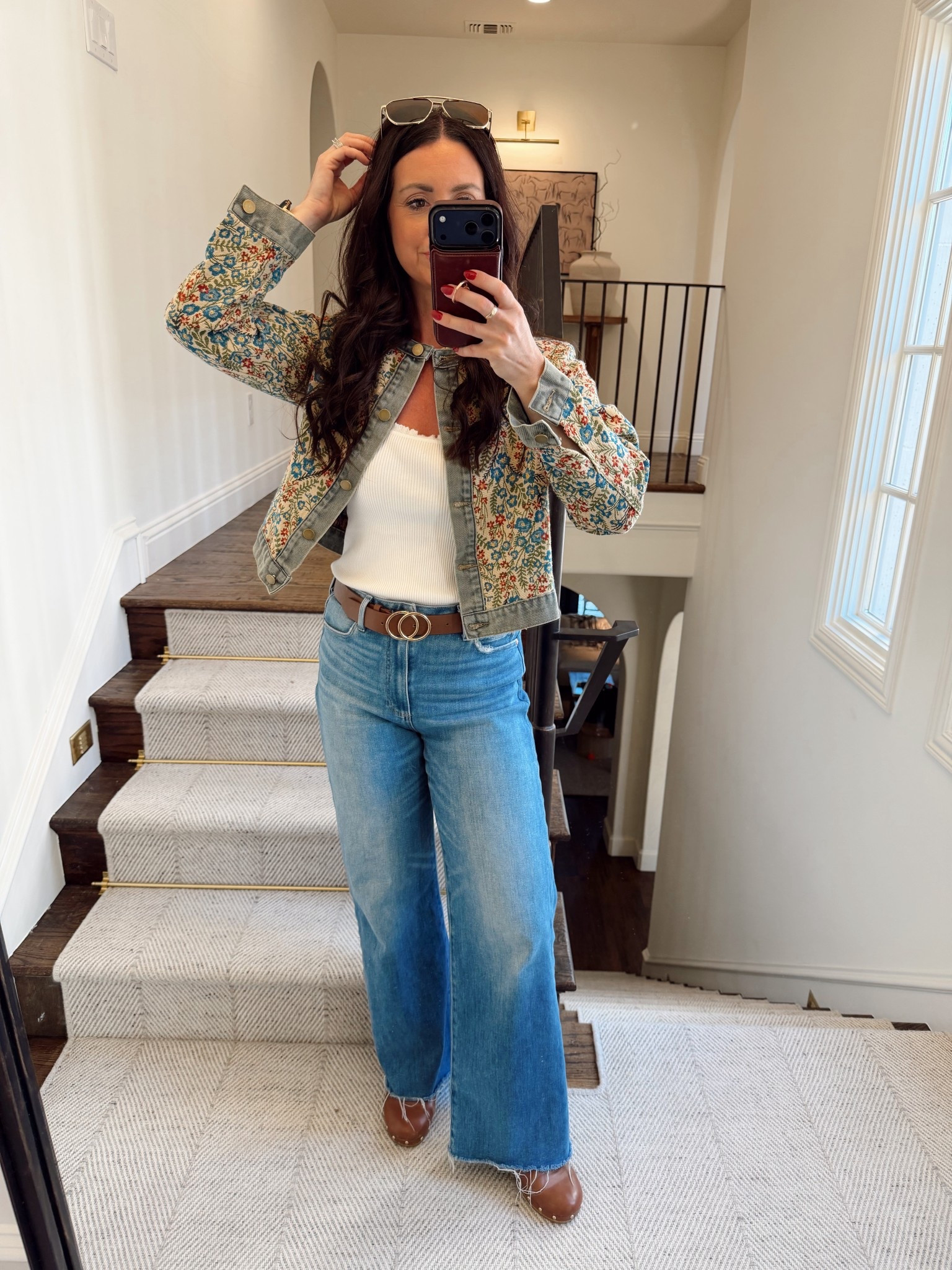 Obsessed with this vintage inspired denim jacket! Cutest cropped fit. Wearing it on repeat! 

#LTKSeasonal #LTKootd #LTKOver40