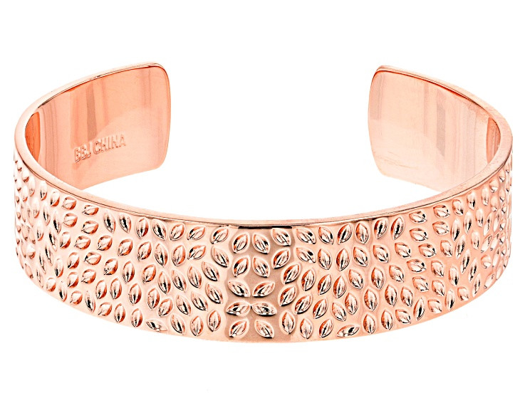 Copper Textured Design Cuff Bracelet - COP1256 | JTV Jewelry
