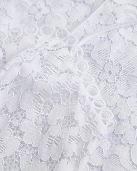 Lace Eyelet V-neck Jumpsuit | Express