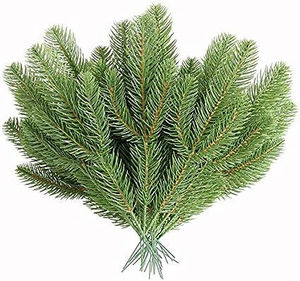 Elyjhyy 30pcs Artificial Pine Branches Green Plants Pine Needles DIY Accessories for Garland Wrea... | Amazon (US)