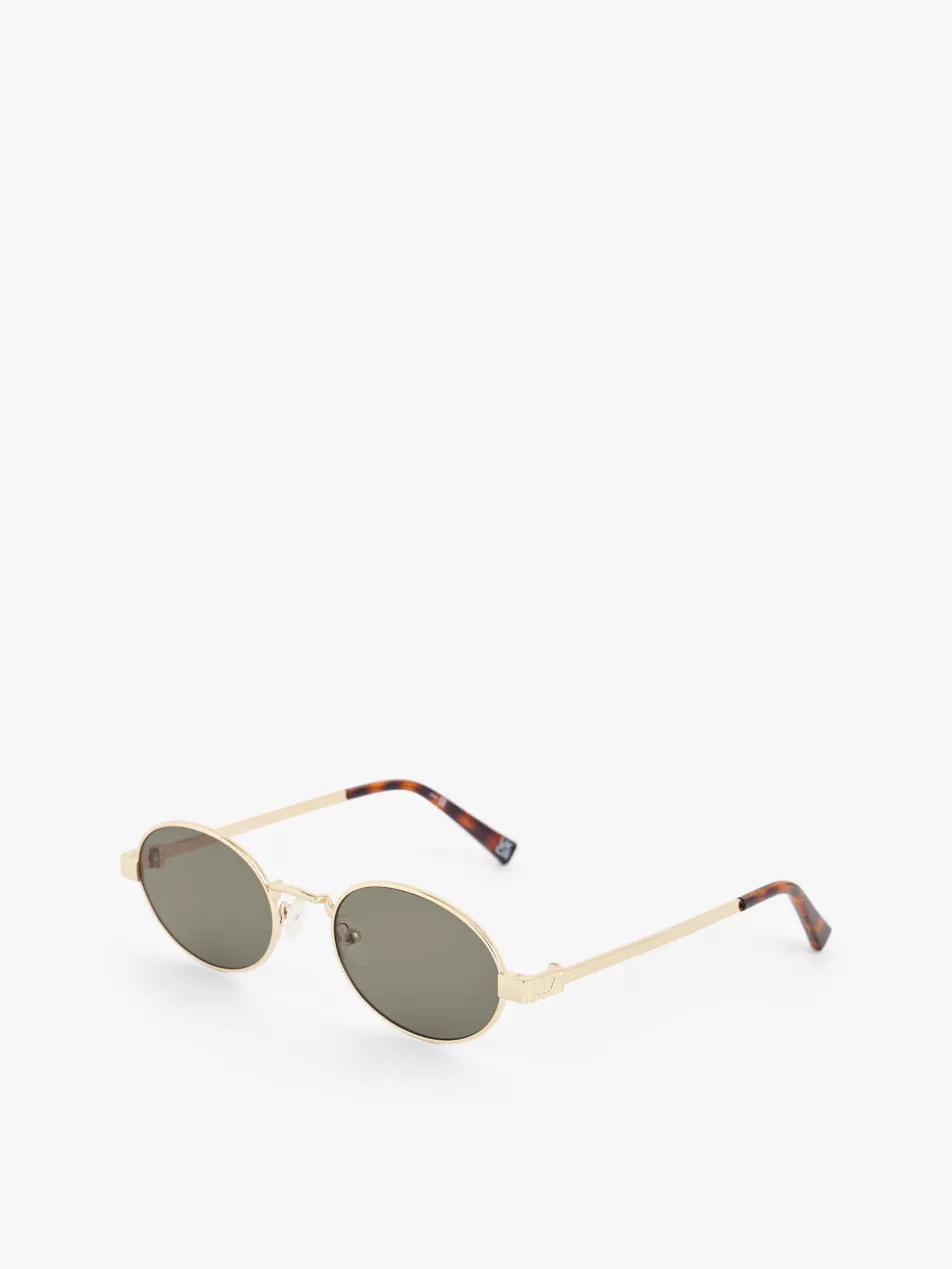 Poseidon Deux oval-frame metal sunglasses | Selfridges