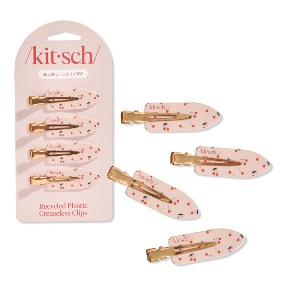 Kitsch Creaseless Clips 4 Piece Set - Cherry Print | Ulta