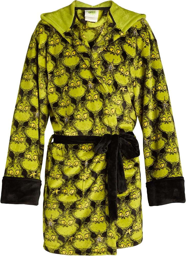 Dr. Seuss Men's Grinch Superminky Robe, Size Medium | Amazon (US)