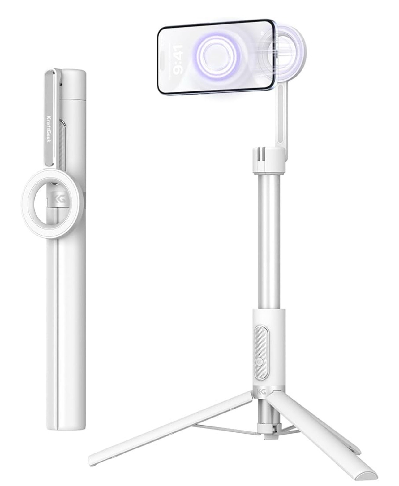 Magnetic Tripod for iPhone, 64” Selfie Stick for iPhone Magsafe, Phone Tripod Stand with Remote for Cell Phone Video Recording Travel.