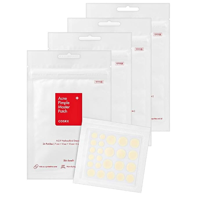 COSRX Acne Pimple Master Patch 96 Counts (24 patches 4 Packs) | A.D.F. Hydrocolloid Dressing | Qu... | Amazon (US)
