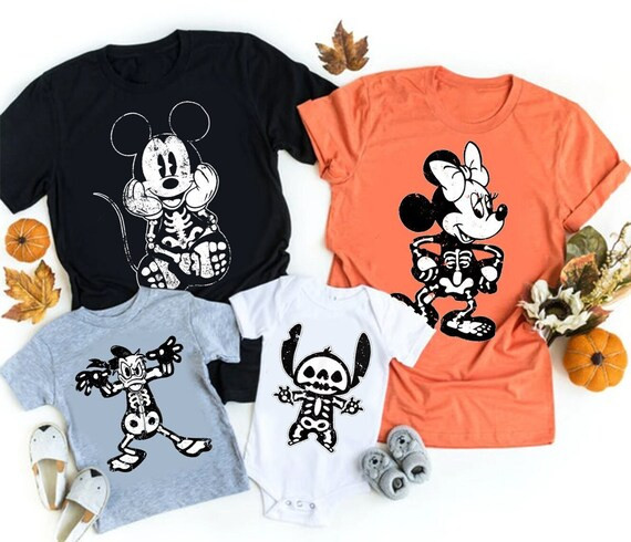 Disney Mickey Skeleton Tshirt Mickey Mouse Halloween Shirt | Etsy | Etsy (US)