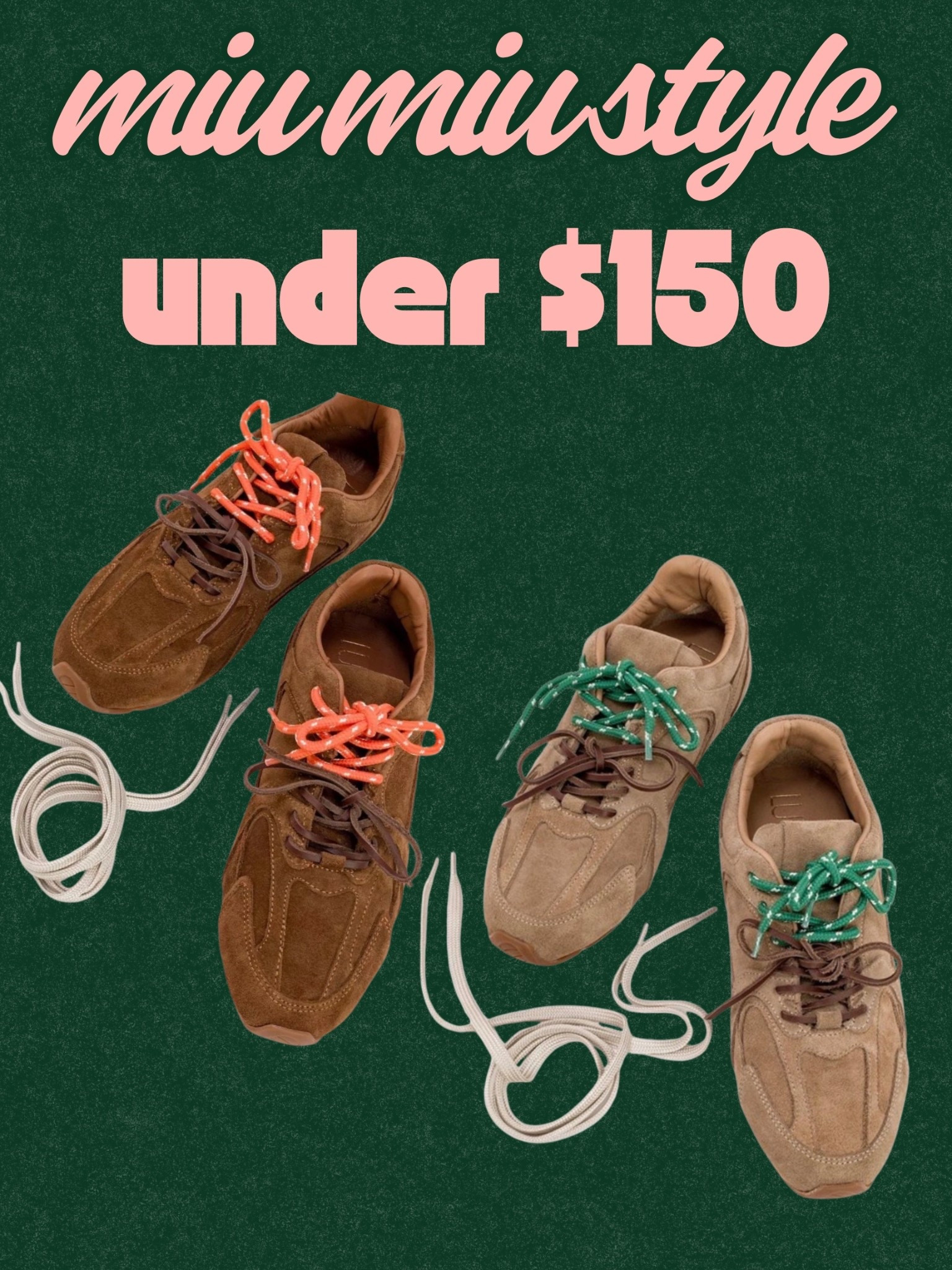 Miu Miu inspired sneakers under $150 featuring retro silhouettes, luxury-style casual trainers, and elevated everyday sneakers. The perfect affordable designer-look sneakers for chic street style and effortless outfits.

miu miu style sneakers
miu miu inspired sneakers
designer inspired sneakers women
luxury sneakers under $150
retro sneakers women
fashion sneakers affordable
off duty model sneakers
designer dupes sneakers
chic everyday sneakers

Miu Miu–style sneakers without the luxury price tag 🤍
That retro, off-duty model-off-duty vibe — but under $150.
Easy, cool, and the kind of sneakers that make every outfit look intentional.

#LTKActive #LTKTravel #LTKSaleAlert