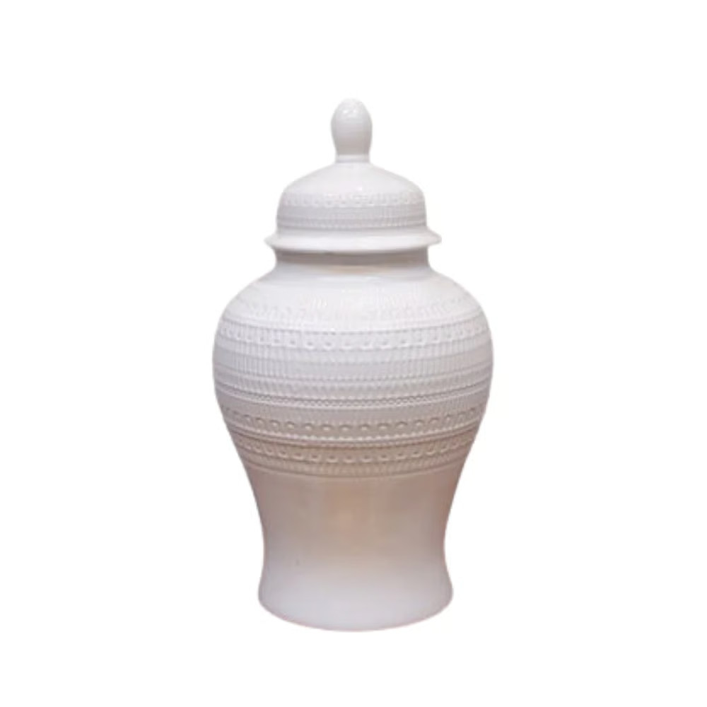 Ceramic Round Ginger/temple Jar Matte Finish White | Wayfair North America