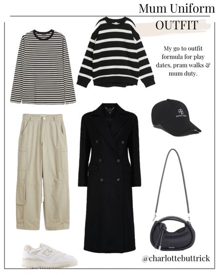 Mum outfit - mom outfit - what to wear as a new mum; my go to outfit formula for mum uniform on play dates and pram walks: 

1 - a cotton basic top (love this striped top)
2 - cargo or wide leg trousers 
3- a stripe sweatshirt for a sweater scarf or additional layer after any spillages etc
4 - trench coat or long wool coat instantly adds chic points to a casual outfit
5 - comfortable leather trainers
6 - an anine bing baseball cap for no makeup days and pram walks
7 - an across body bag to keep my phone / keys / wallet and hands free 

- get 15% off and free next day delivery on my Ganni black handbag with code CB15 and all new arrivals at Coggles!

Uk fashion blogger - casual outfit - what to wear -


#LTKfamily #LTKunder100 #LTKeurope