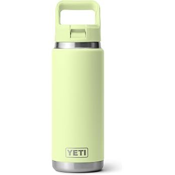 YETI Rambler 26 oz Bottle, Vacuum Insulated, Stainless Steel with Color Matching Straw Cap | Amazon (US)