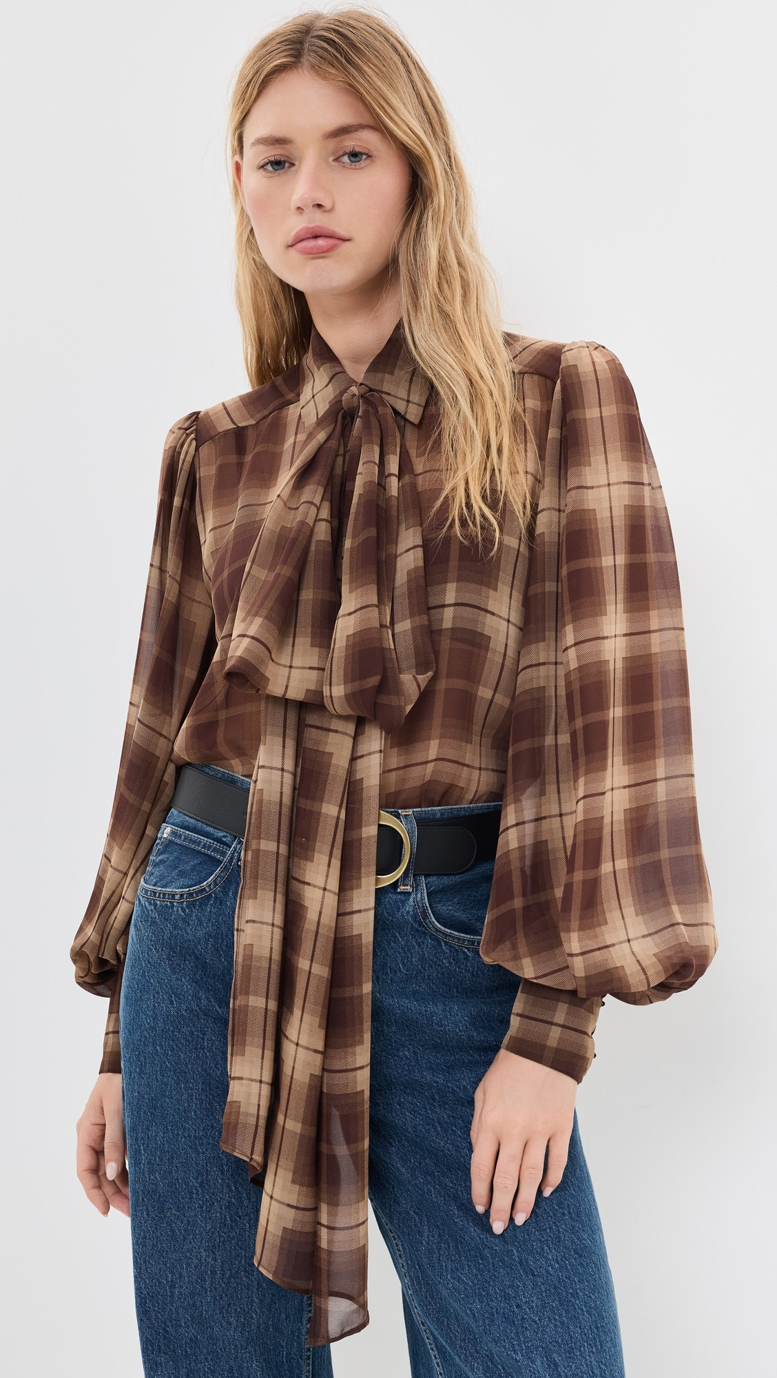 Cecile Scarf Button Down Shirt | Shopbop