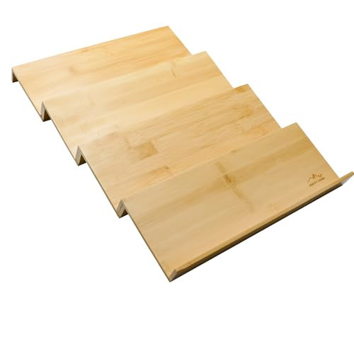 Sweet Living Bamboo 4-Tier Spice Drawer Organizer - 5"D x 13"W x 1.18"H - Modern Brown - Kitchen Spice Organization | Amazon (US)