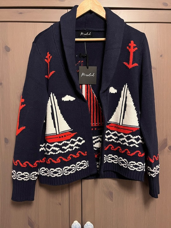 MARLED | Americana Sailboat Sweater Cardigan | Poshmark