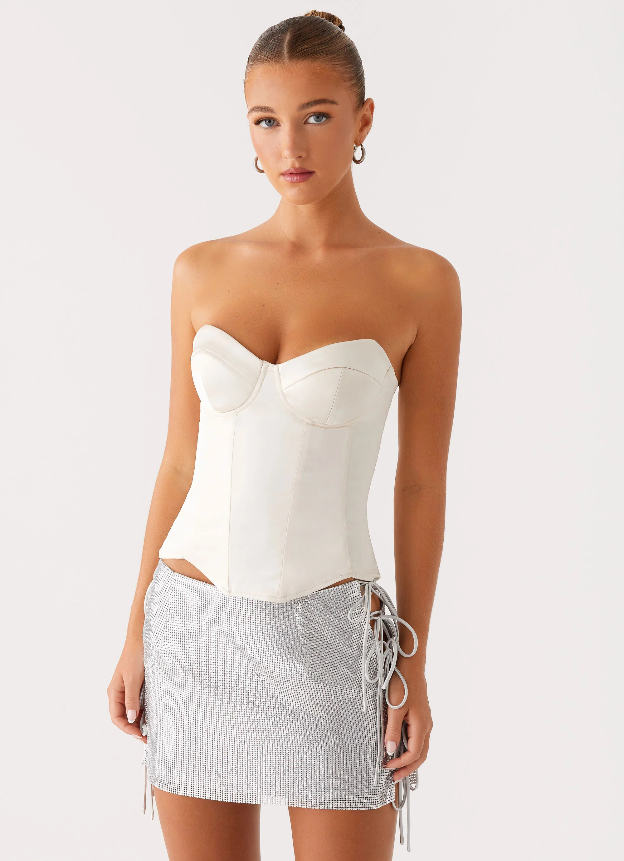 Radar Satin Corset - Ivory | Peppermayo (Global)