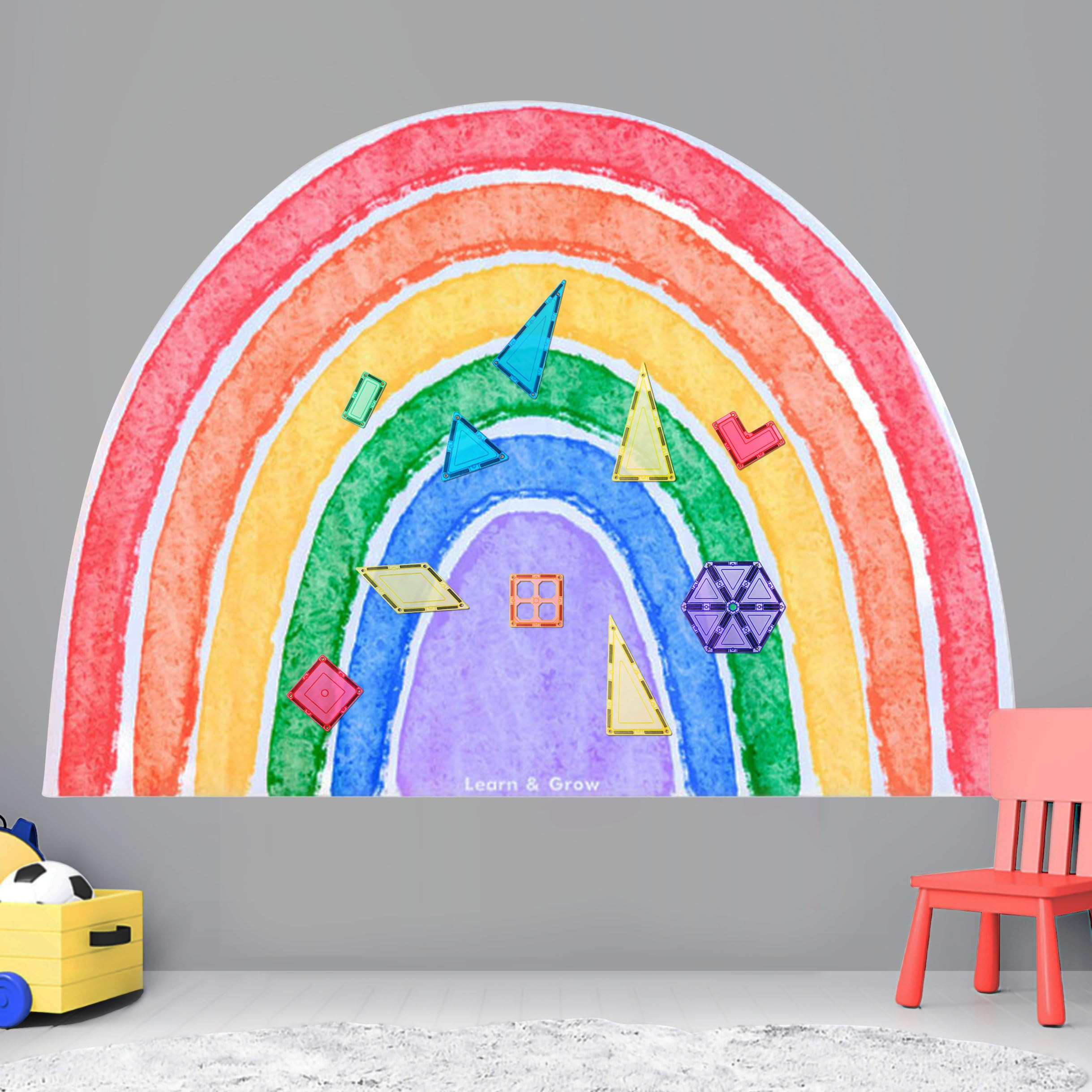 Calcomanía Magnética de Pared Learn & Grow – Arco Magnético de Pared Arcoíris para Decoraci... | Amazon (US)