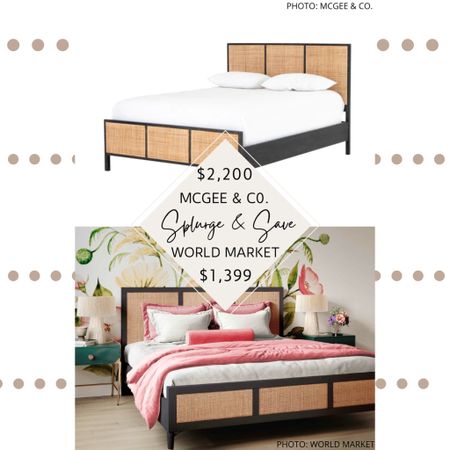 🚨New Find🚨 The McGee and Co. Geddes Bed is a cane paneled bed that features a black, natural, or brown cane headboard and footboard, is made from mango wood, and has a streamlined, coastal design.

I found cane panel beds and headboards at West Elm, Target, and Wayfair. Many of them are available in multiple colours (black, brown, natural, and white), and they all feature a coastal, organic design.

#bed #bedroom #newbed #cane #canebed #mcgeeandco #studiomcgee #queen #king #twin #double #worldmarket #lookforless.  Studio mcgee dupes. McGee and Co dupes. Looks for less.  Copycat.  Studio McGee bedroom. McGee and co bedroom. Cane bed. Cane panel bed. Affordable beds. Work market beds. Boho beds. Coastal beds. Coastal style. Coastal furniture. Modern traditional. Transitional home decor. Coastal bedroom. Modern traditional bedroom. Transitional bedroom. #westelm west elm dupe. West elm bed dupe. West elm style. West elm bedroom. McGee and co Geddes bed dupe. Studio McGee geddes bed dupe. West elm ida woven bed dupe. West elm dupes. West elm bed. #target target finds. #targetfind  

#LTKFind #LTKsalealert #LTKhome