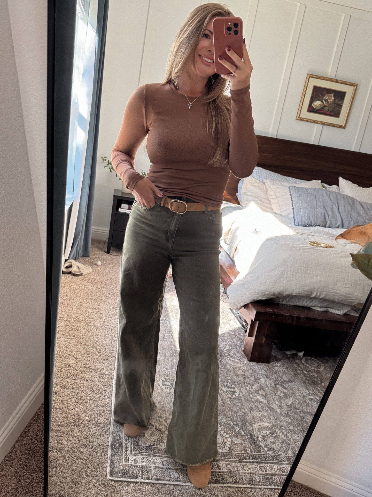 Sunday church fit. Loving this wide leg pants 

#LTKStyleTip #LTKFindsUnder50 #LTKShoeCrush