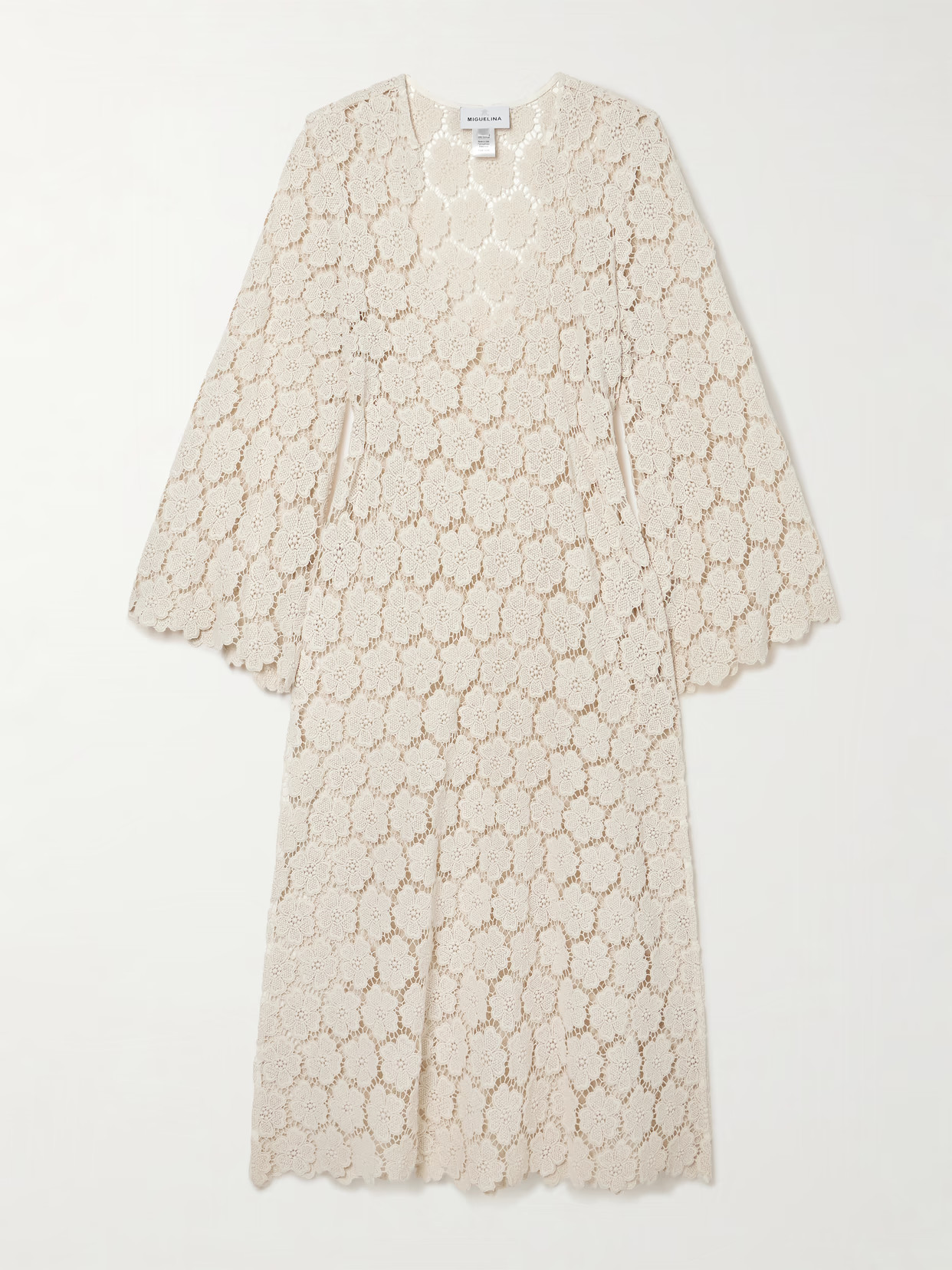 Miguelina - Arelis Cotton Guipure Lace Kaftan - Off-white | NET-A-PORTER (US)