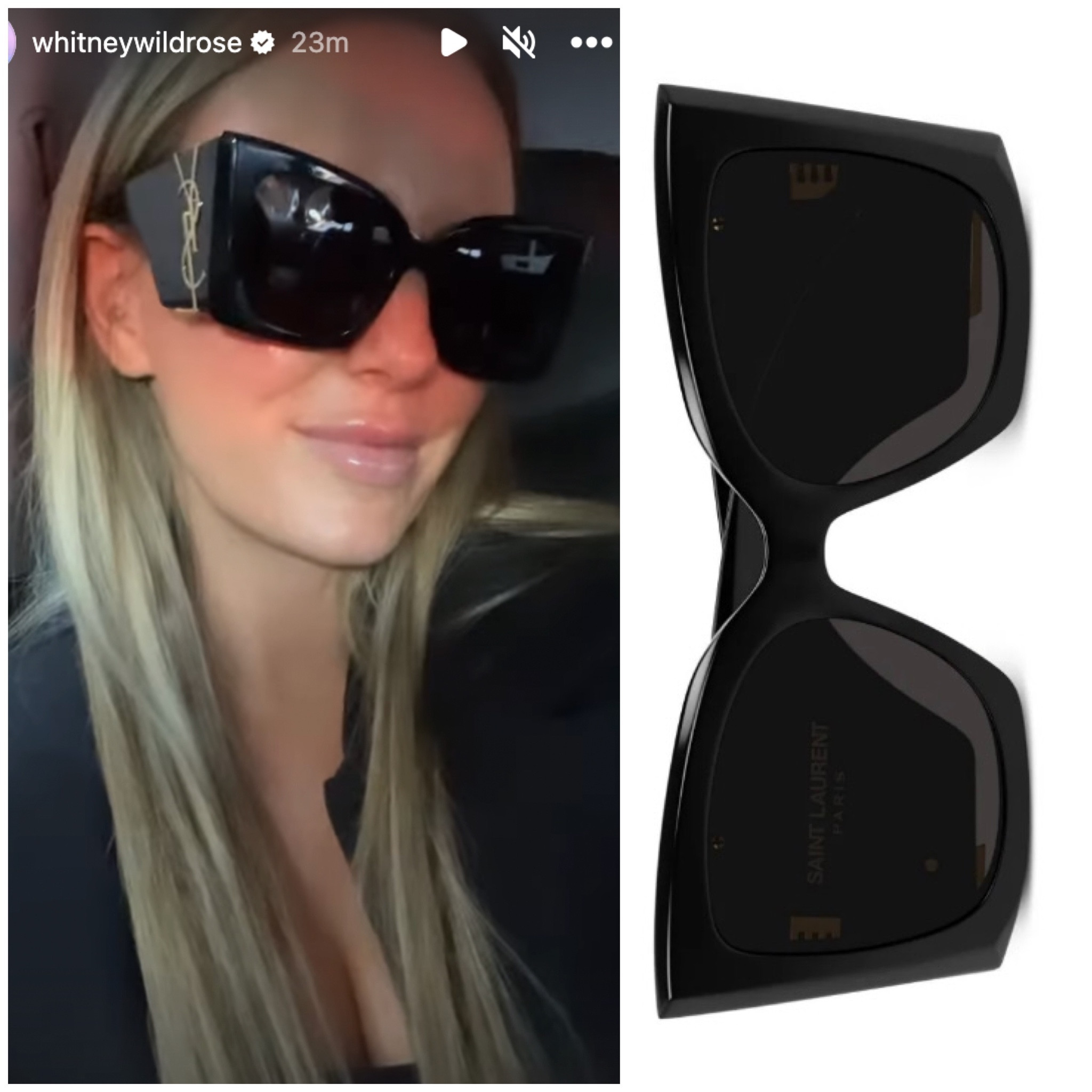 Whitney Rose’s Black Oversized Sunglasses (also seen on Lisa Barlow)