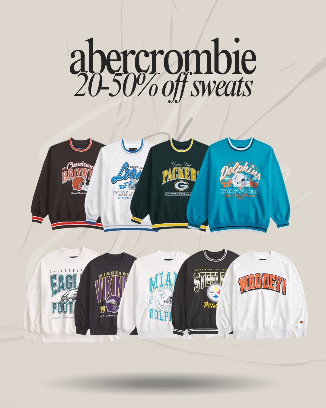 20-50% off nfl 

#LTKStyleTip #LTKFindsUnder100 #LTKSaleAlert