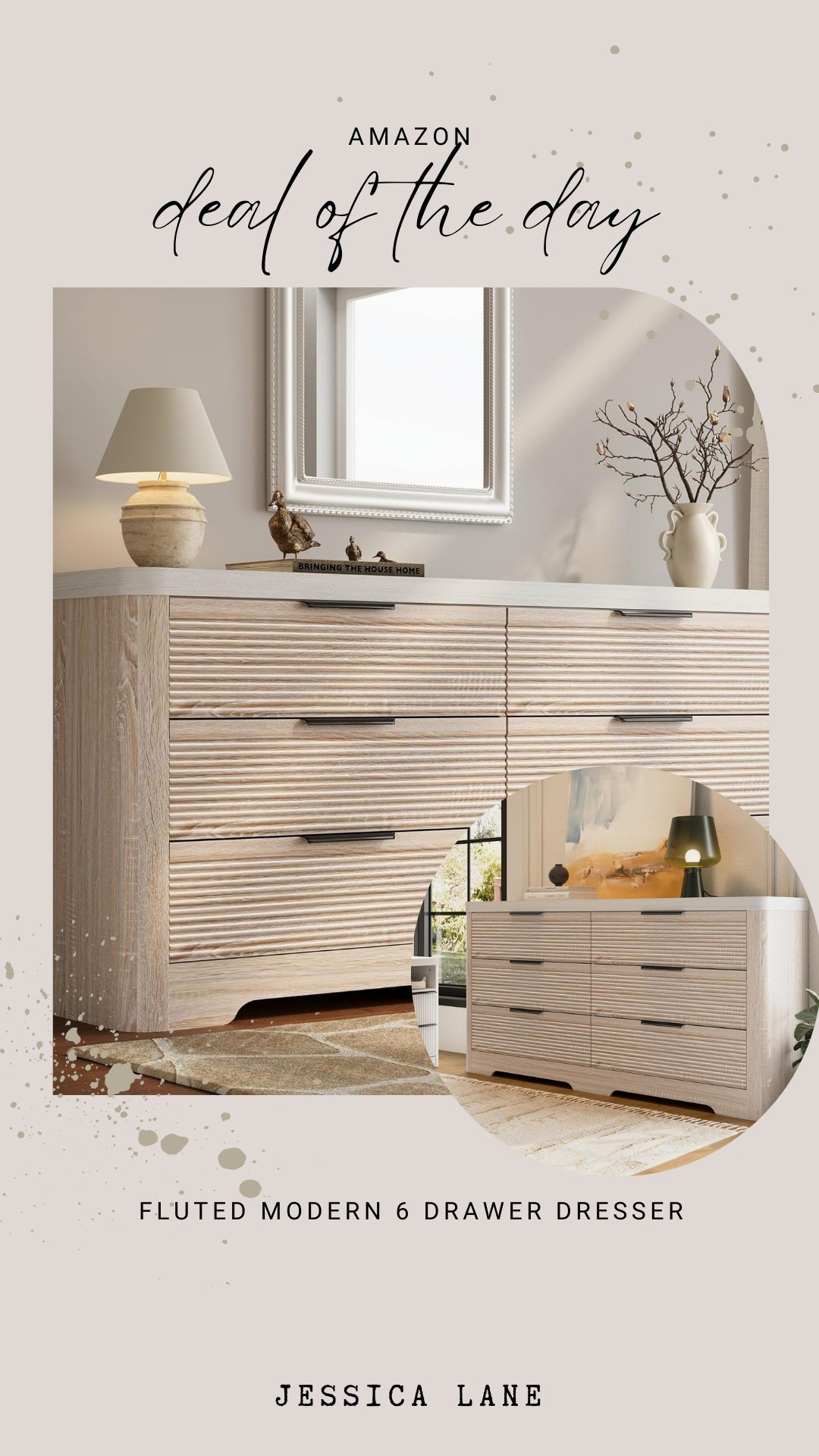 This fluted six-drawer dresser combines modern texture with essential bedroom storage.#bedroomdecor #furniture #amazondeals #modernhome

#LTKSaleAlert #LTKHome #LTKSpringSale
