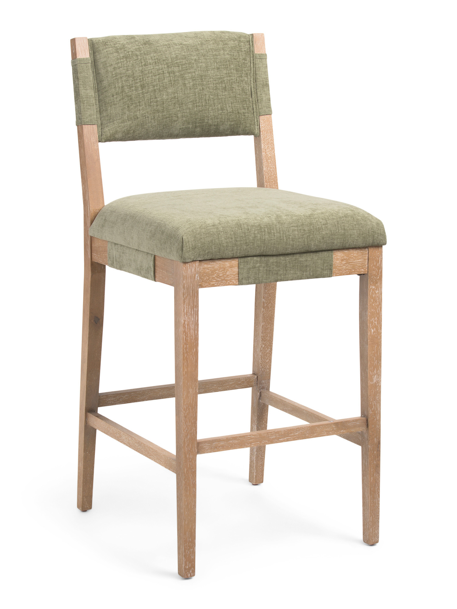 21x45 Solid Wood Frame Cade Upholstered Barstool | TJ Maxx