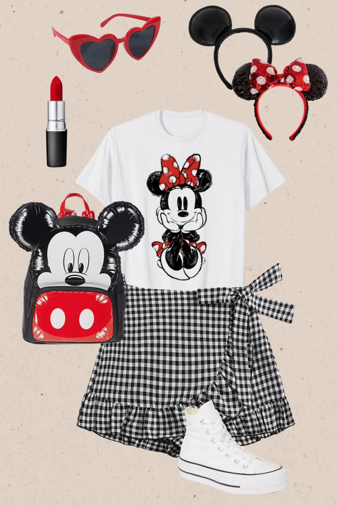 Classic Mickey and Minnie Mouse style channeled in this fun black and white casual outfit with pops of red. 

It could work for either Magic Kingdom, Epcot or Hollywood Studios! 

Can’t go wrong with Mickey and Minnie on a Disney World trip!

#disneystyle #disneyoutfit #mickeymouse #minniemouse 