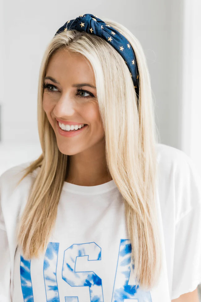 Realize You're A Star Headband Dark Wash | The Pink Lily Boutique