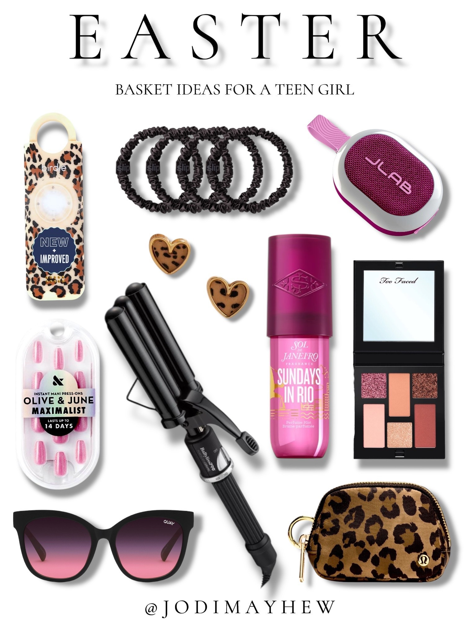 Easter Basket Ideas For A Teen Girl.

#easter #basket #stuffers #ideas #gift #girls #tween #teen #inspo #faux #nails #press #on #manicure #hair #kids #waver #iron #alarm #birdie #personal #body #spray #sol #de #janero #perfume #ties #slip #earrings #jewelry #protection #bluetooth #speaker #portable #sunglasses #sunnies #shades #pouch #coin #bag #mini #lululemon @lululemon #spring #holiday #guide #gifts #leopard #print #quay #eyeshadow #makeup #palette #two #faced #sephora @Sephora #target #@Target  #ulta @ulta #nordstrom #protection #device #amazon #safety

#LTKKids #LTKBeauty